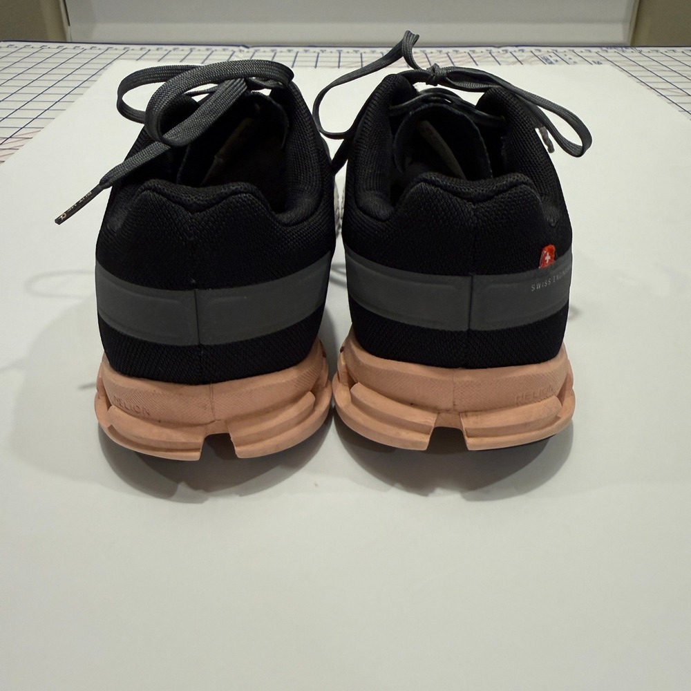 On Cloudflow Running Shoes Women 9 Black Rose Swiss Engineering Helion - Picture 6 of 11